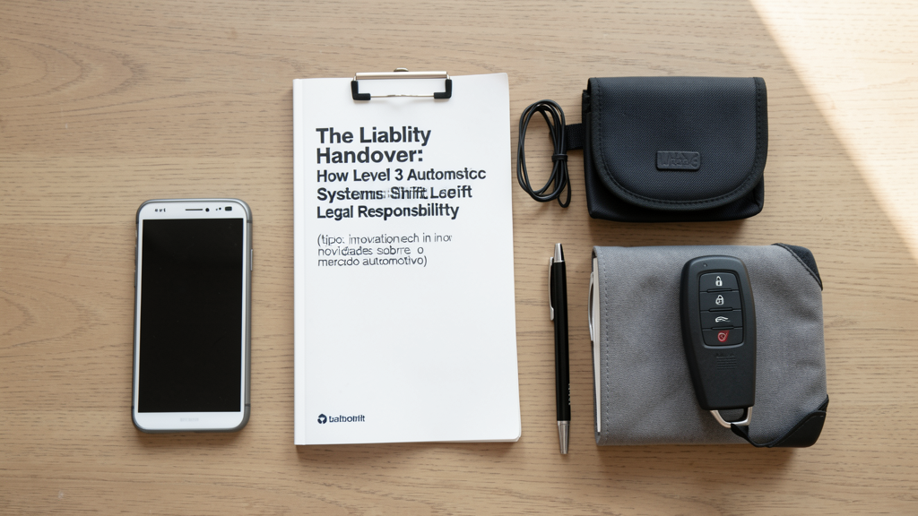 Editorial image illustrating The Liability Handover: How Level 3 Autonomous Systems Shift Legal Responsibility